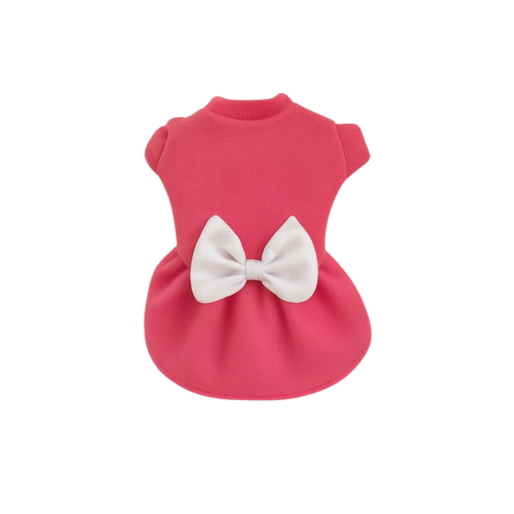 Roupinha Para Cachorro E Gato - Vestidinho Soft Com Lacinho