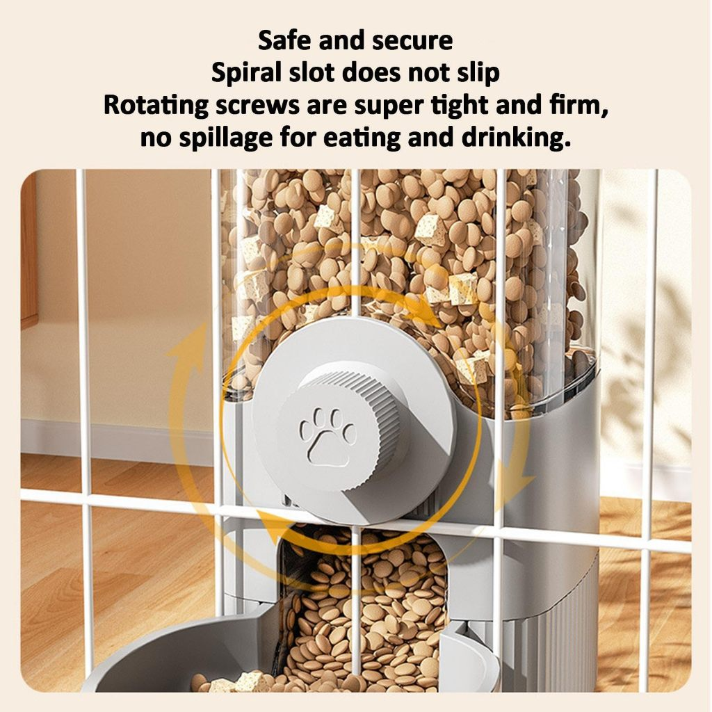 Dispensador de água suspenso para gaiola de pets, alimentador e bebedouro automático