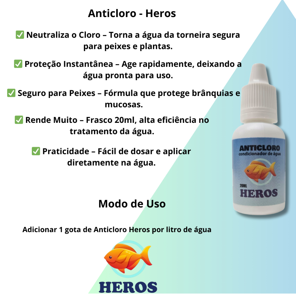 Kit Condicionador Anticloro 20ml + Clarificante Cristal 20ml - Água Cristalina e Peixes Saudáveis