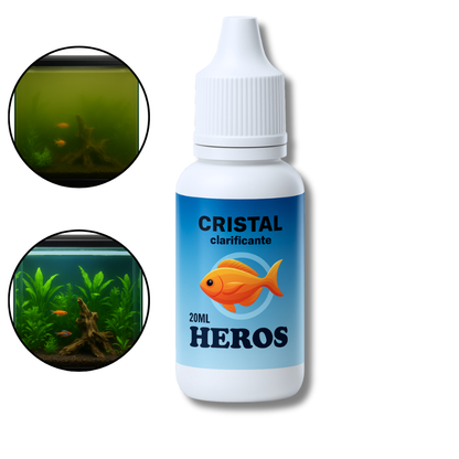 Kit Condicionador Anticloro 20ml + Clarificante Cristal 20ml - Água Cristalina e Peixes Saudáveis