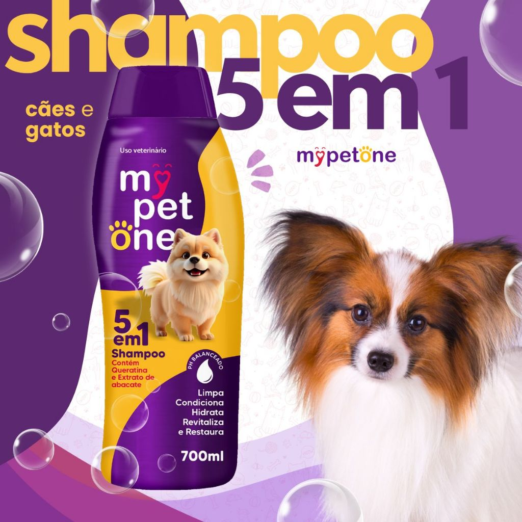 Shampoo e Condicionador para Cachorro e Gato Mypetone 700 ml - 1 Unidade ou Kit 2 Unidades