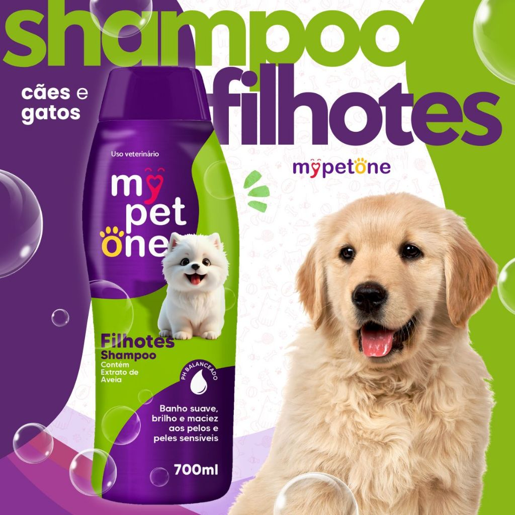 Shampoo e Condicionador para Cachorro e Gato Mypetone 700 ml - 1 Unidade ou Kit 2 Unidades