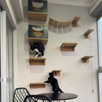 Playground para Gatos 9pçs REFORÇADO Mdf 15mm PREMIUM Resistente Montado Parque Gato Playground