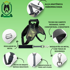 Coleira pet resistente para cachorro pitbull labrador dogo rottweiller + guia peitoral de cão husky