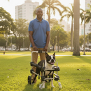 Coleira Andador de 4 Rodas Cachorro Tam M Médio Cadeira Ajustável Deficiente Idoso Pet Best Soluções