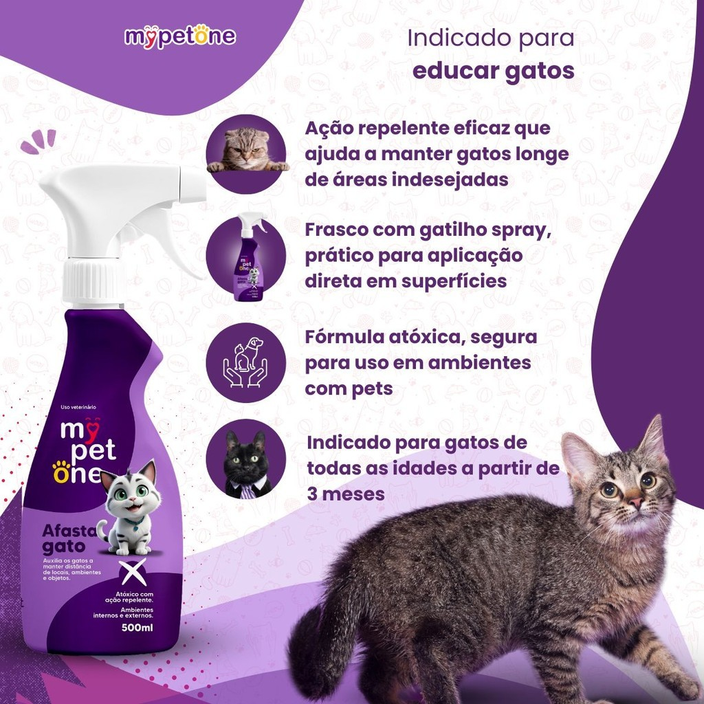 Kit 2 Afasta Gato Mypetone - 500mL
