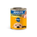 PEDIGREE LATA PATÊ SABORES CARNE E FRANGO 280 GR KIT 02/04 UND OU MIX