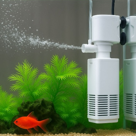 Filtro Interno Submerso Com Bomba Aerador De Oxigenio 400L/H Aquaverso Para Aquários Até 40L