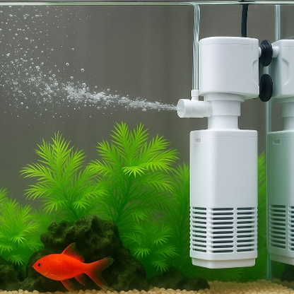 Filtro Interno Submerso Com Bomba Aerador De Oxigenio 400L/H Aquaverso Para Aquários Até 40L