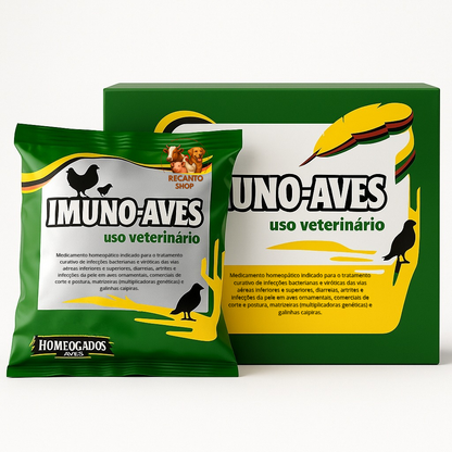 Imuno-aves 400g para tratar e previnir doenças em aves