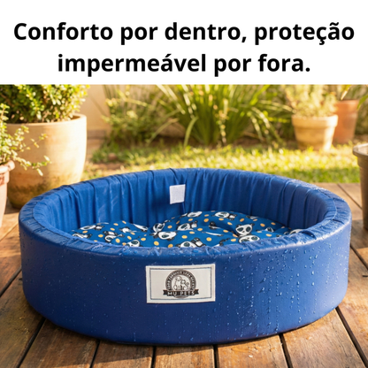 Cama Pet Caminha Redonda Almofada Para Cães e Gatos estampada Lavável Para Aréa Externa