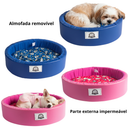 Cama Pet Caminha Redonda Almofada Para Cães e Gatos estampada Lavável Para Aréa Externa