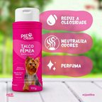 Talco Banho a Seco P/ Cães e Gatos Pet Clean 100g - Fêmea