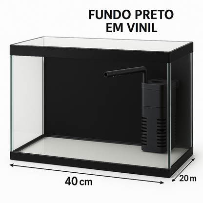 Aquário De Peixes 20 Litros 40X20X25Cm | Ideal Para Peixes Ornamentais Vidro 3Mm Produto Já Montado