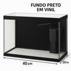 Aquário de peixes 20 Litros 40x20x25cm | Ideal para Peixes Ornamentais Vidro 3mm Produto já montado