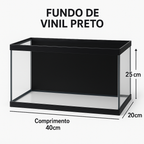 Aquário de peixes 20 Litros 40x20x25cm | Ideal para Peixes Ornamentais Vidro 3mm Produto já montado