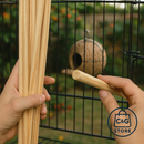 Kit 10 Poleiros 15MM Vareta Bastão Cabo Cavilha De Madeira Para Aves Artesanato Banner Bandeiras