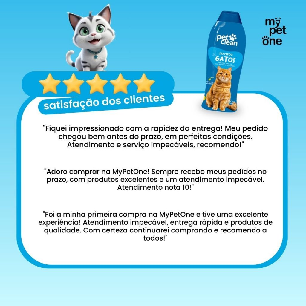 Shampoo e Condicionador 2 em 1 para Gatos 700ml - Pet Clean