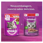 Ração Úmida Whiskas Sachê Carne ao Molho para Gatos Adultos - 20 Sachês de 85g