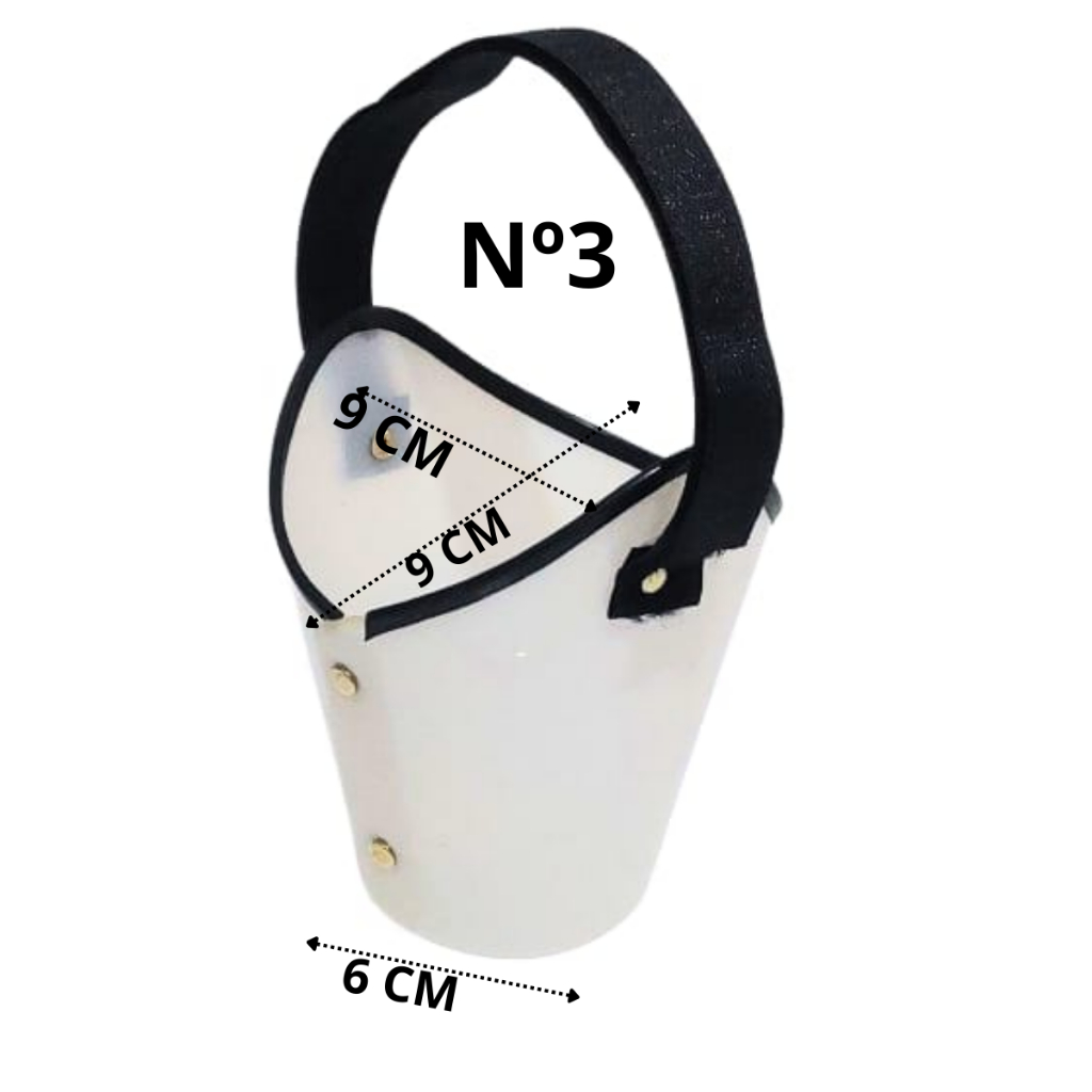 Focinheira Cirúrgica Passeios Polipropileno Para Cães Pequeno Médio Grande Porte Kit 1 Ao 5