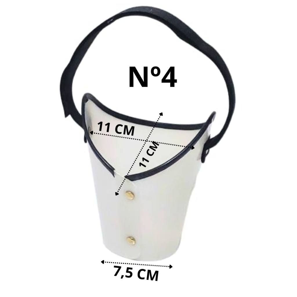 Focinheira Cirúrgica Passeios Polipropileno Para Cães Pequeno Médio Grande Porte Kit 1 Ao 5