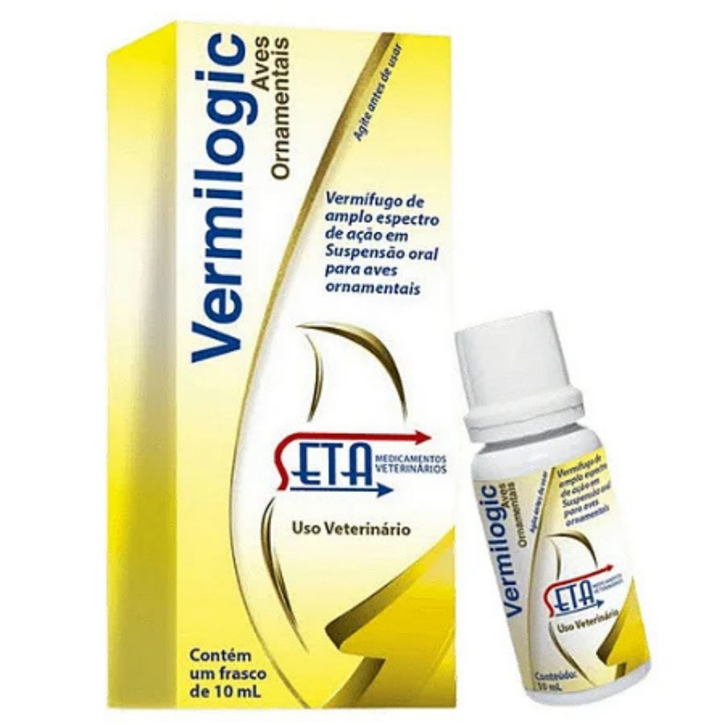 SETA VERMILOGIC AVES ORNAMENTAIS SUPLEMENTO VITAMINICO 10ml