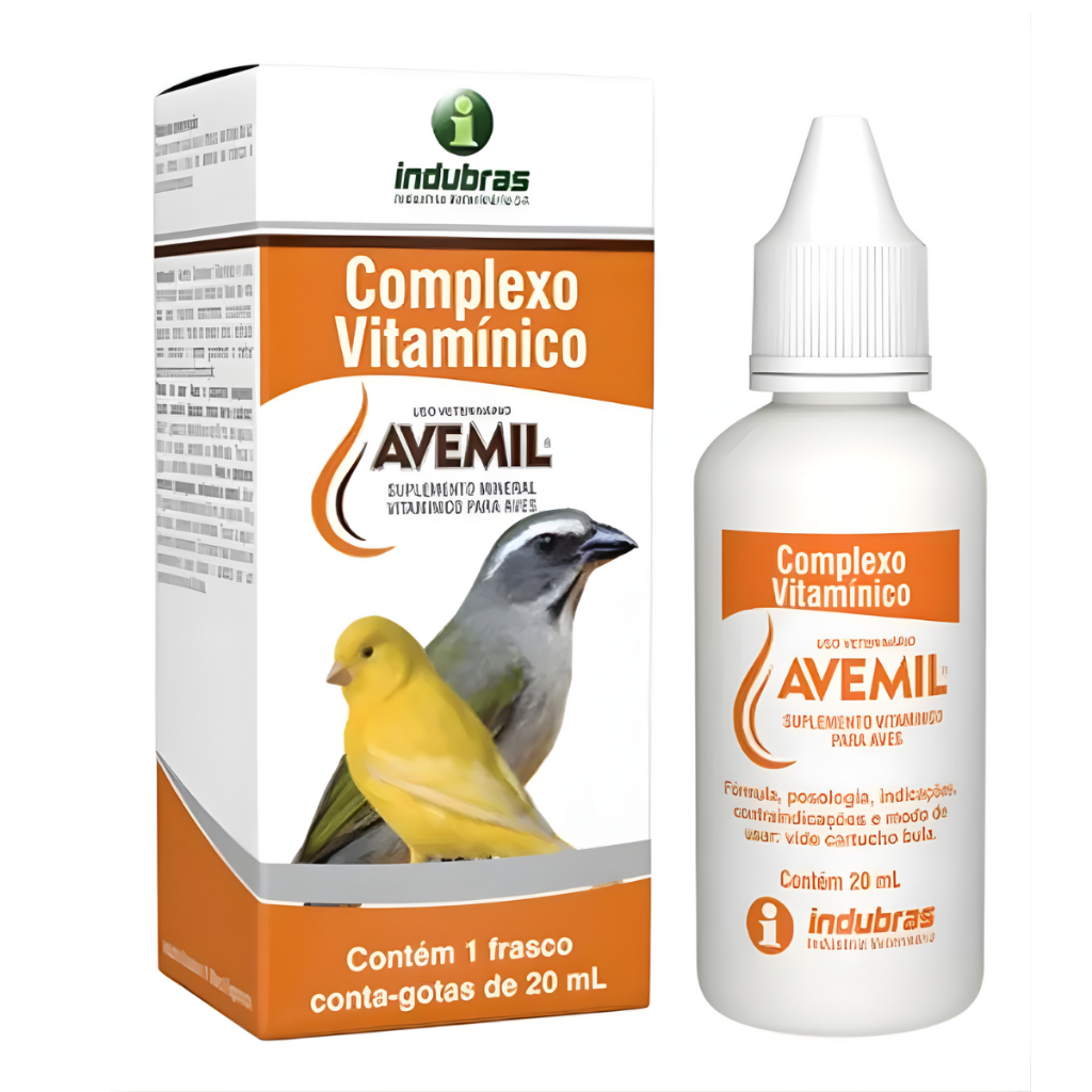 Vitaminas Suplemento Aves Passaros Avemil Reprodução Calcio Mineral Penas Ferro 20 Ml Plumas Muda