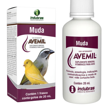 Vitaminas Suplemento Aves Passaros Avemil Reprodução Calcio Mineral Penas Ferro 20 Ml Plumas Muda