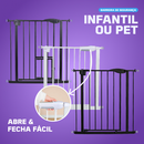 Portão Pet Grade Para Cães Crianças Proteção para Bebês Acompanha Extensor 75c-85Cm e 85-95cm