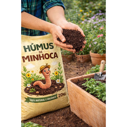 Humus De Minhoca Organico - 2Kg, 5Kg, 10Kg E 20Kg - Flores, Vasos, Hortas E Jardins