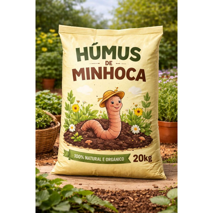 Humus De Minhoca Organico - 2Kg, 5Kg, 10Kg E 20Kg - Flores, Vasos, Hortas E Jardins