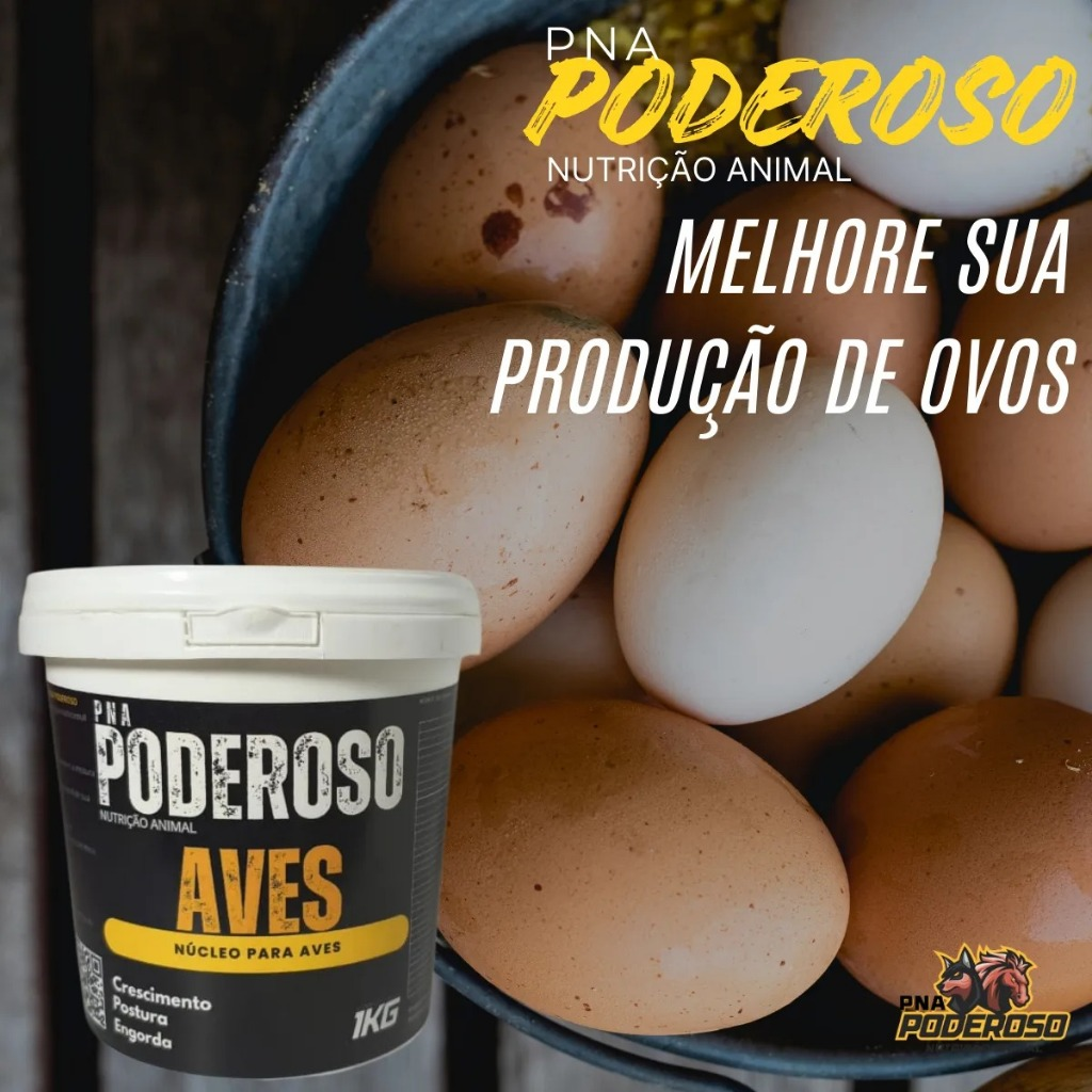 Poderoso Aves Núcleo Mineral Vitamínico P Todas As Fases 1kg