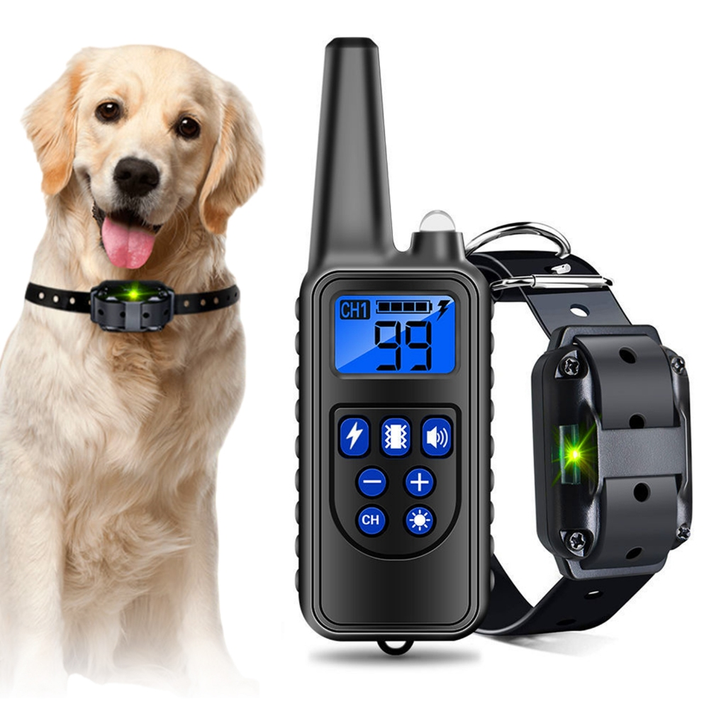 Coleira Colar Adestramento Cães Cachorro Recarregável Com Controle Impermeável Cão Grandecão Pequeno