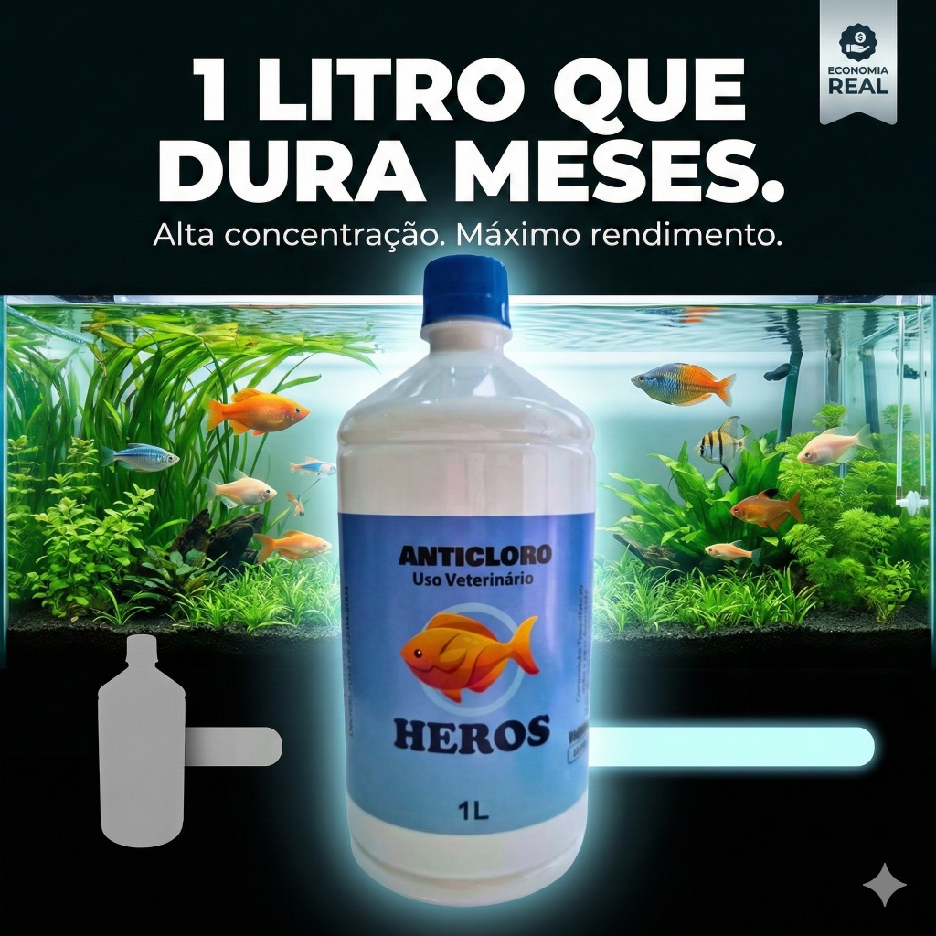Condicionador de Água - Anticloro - Instantaneo 1 Litro