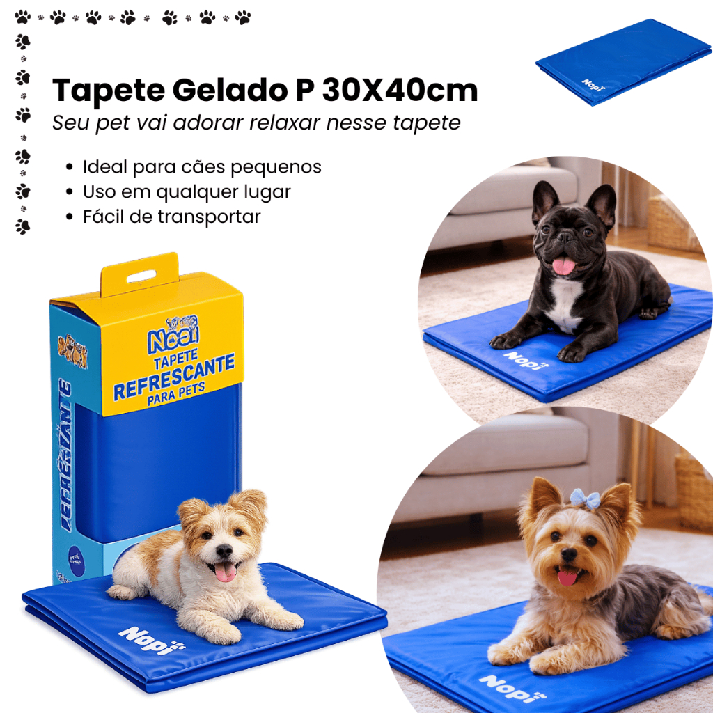 Tapete Gelado Refrescante Colchonete Térmico Cama Cachorro Gato Pet Animal Alta Resistência Lavável Antiderrapante