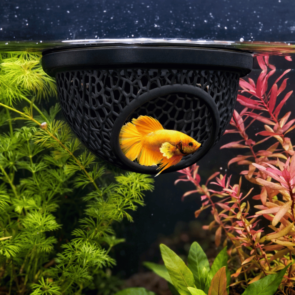 Esconderijo Flutuante Para Peixes Betta Toca Para Aquário Cama Folha Descanso Aquarismo Decoração