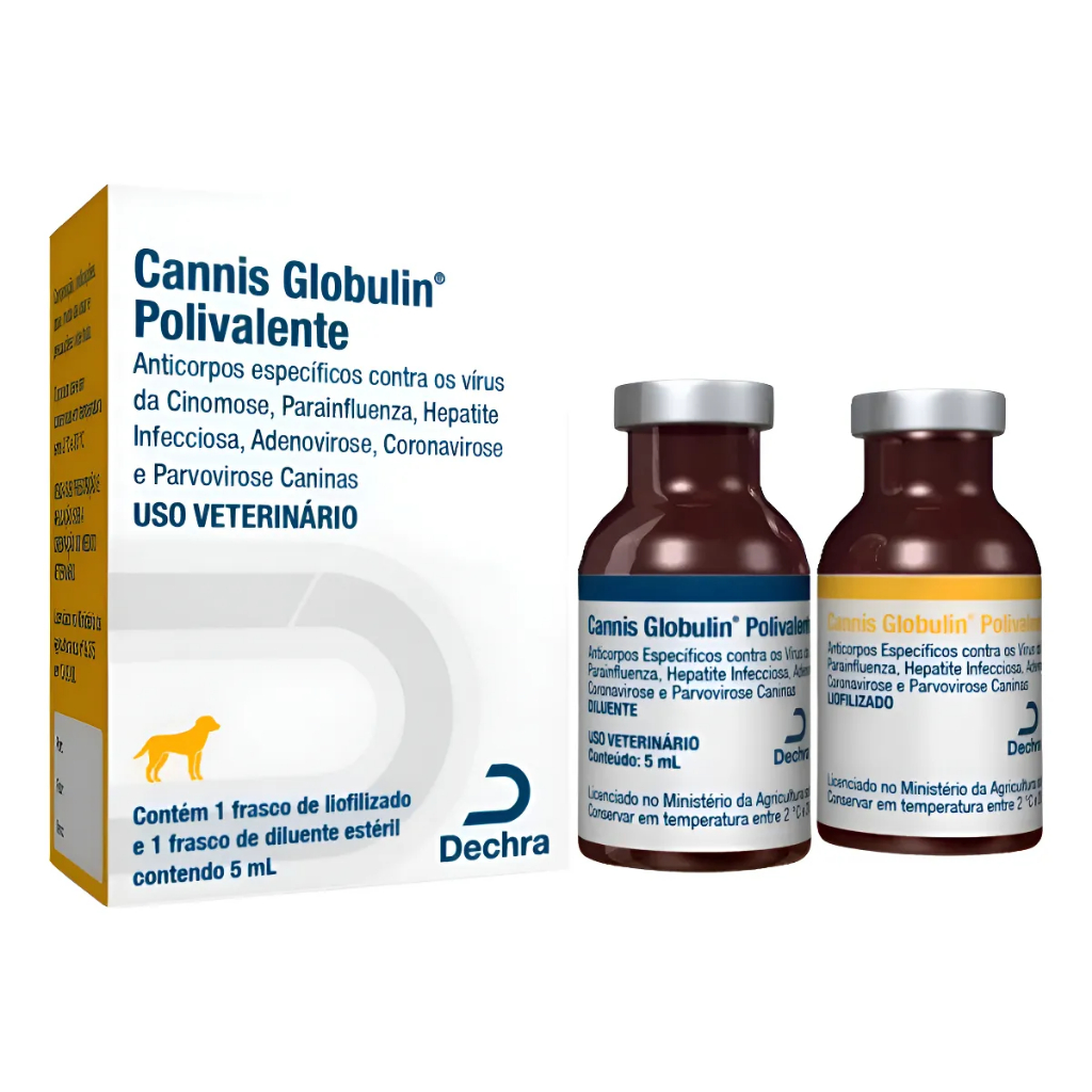 Cannis Globulin Polivalente Para Cães - 5Ml