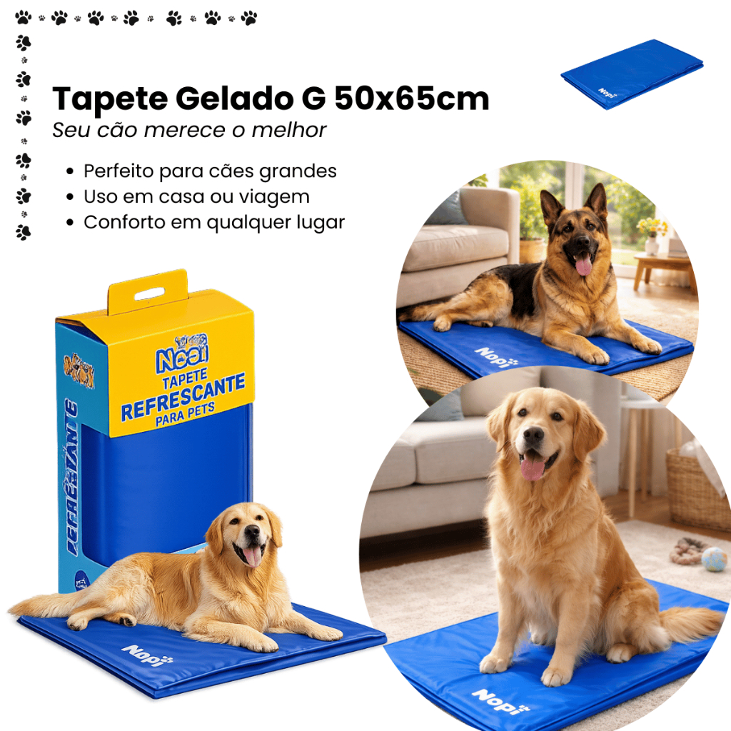 Tapete Gelado Refrescante Colchonete Térmico Cama Cachorro Gato Pet Animal Alta Resistência Lavável Antiderrapante