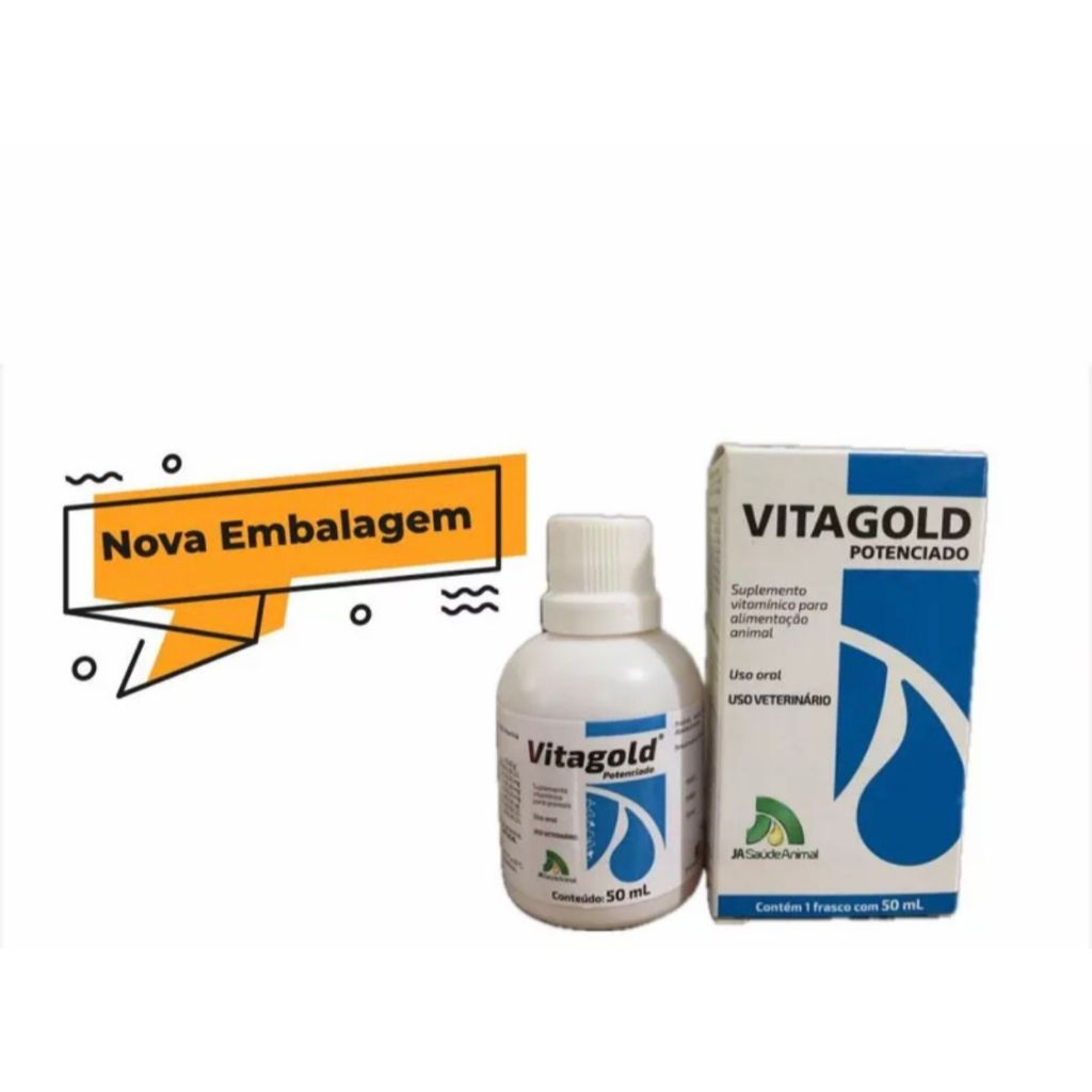 VITAGOLD POTENCIADO 20ML VITAMINA AVES CANTO PENAS SAÚDE SUPLEMENTO TORNEIO REPRODUÇÃO BELEZA AVES COLEIRO CANÁRIO PENAS