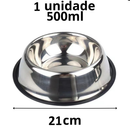 Kit Comedouro Pet Inox Comedouro Bebedouro Cachorro Gato Pet Pote Ração Vasilha Cachorro Gato Antiderrapante