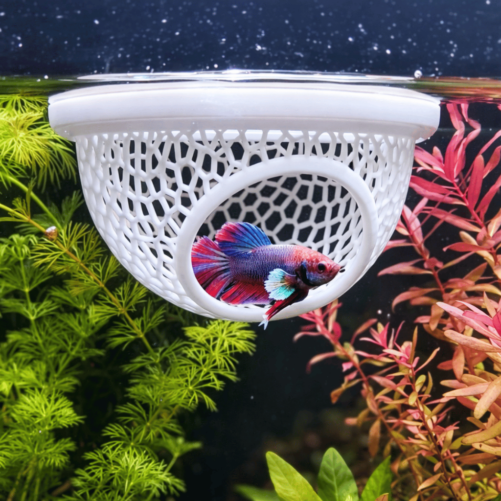Esconderijo Flutuante Para Peixes Betta Toca Para Aquário Cama Folha Descanso Aquarismo Decoração