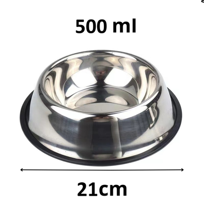 Kit Comedouro Pet Inox Comedouro Bebedouro Cachorro Gato Pet Pote Ração Vasilha Cachorro Gato Antiderrapante