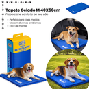 Tapete Gelado Refrescante Colchonete Térmico Cama Cachorro Gato Pet Animal Alta Resistência Lavável Antiderrapante