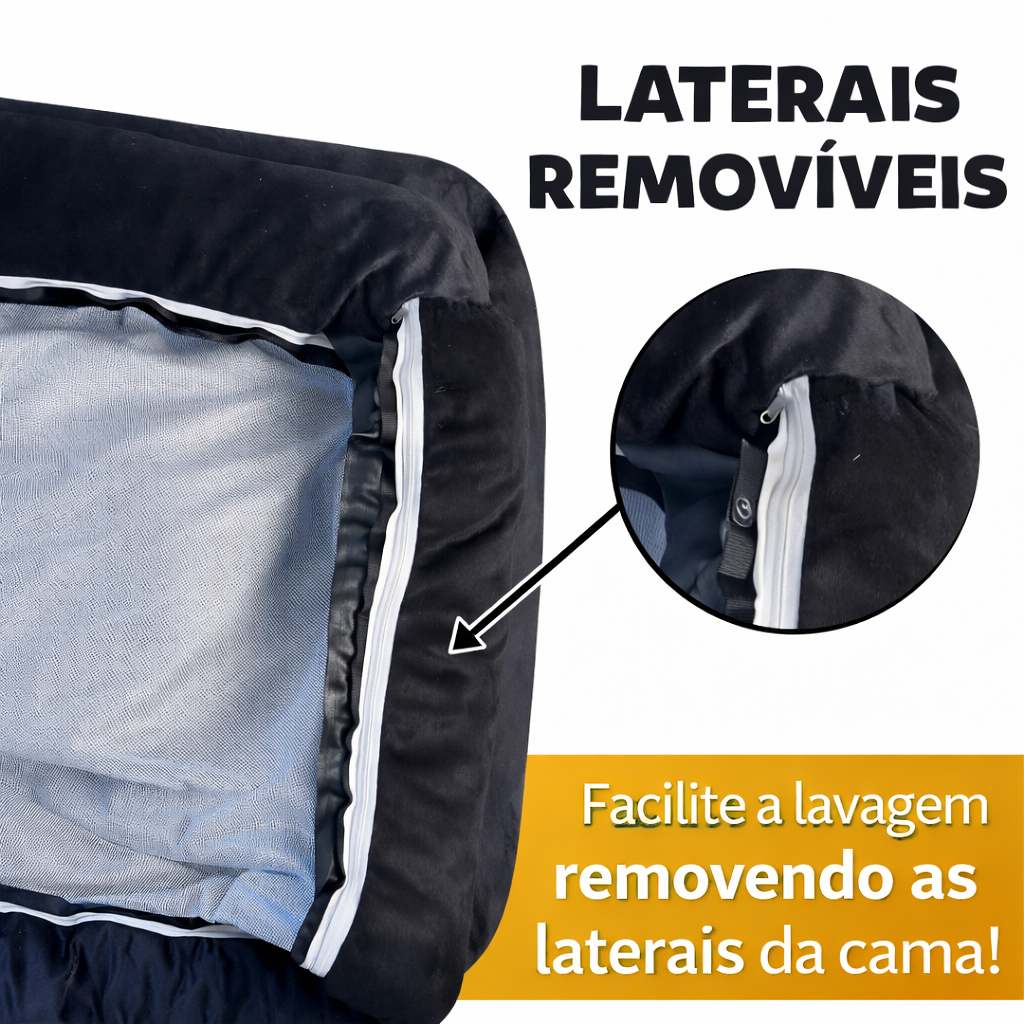 Cama Pet Impermeável Grande 100x87Cm e Media 70x50cm - 100% Lavável Confortável Para Cachorro Gato