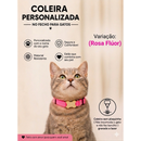 Coleira Gato com Nome e Telefone Gravado a Laser sem Plaquinha Ajustável Segura e Confortável