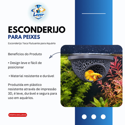 Esconderijo Flutuante para Peixes Betta Toca para Aquário Cama Folha Descanso Aquarismo Decoração