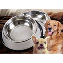 Comedouro Bebedouro Inox Antiderrapante Para Pet Cachorro Gato Porte Pequeno Médio Grande 4.9