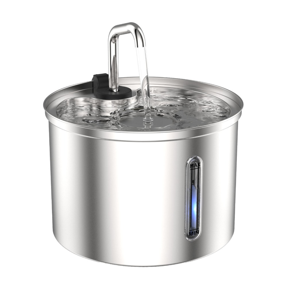 Bebedouro Automático Inox Para Gatos E Cães 3L – Filtro Quádruplo E Ultra Silencioso