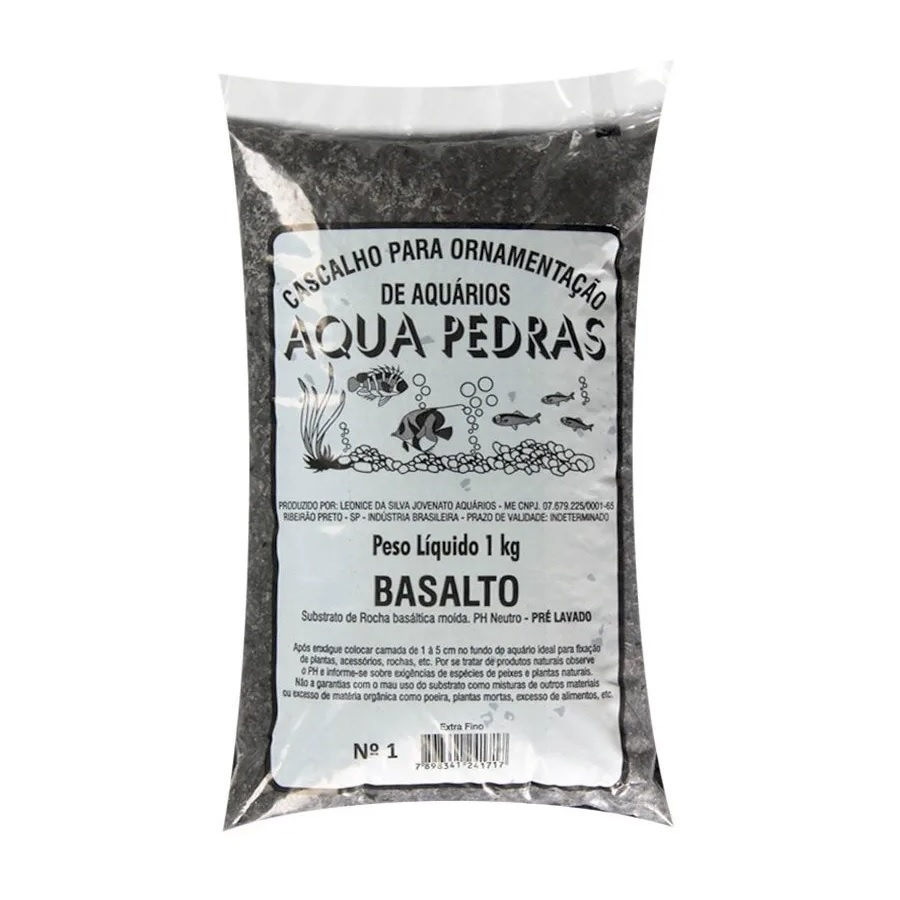 Aqua Pedras Cascalho Basalto N1 1Kg