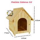 Casinha de Madeira N5 Para Cachorro Cães Cão Porte Médio Grande Casa Pet House Número 5 Tamanho 5 Promoção Frete Grátis